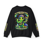 Harm Reduction Alien Crewneck Sweatshirt — "Look After Your Mates" Graphic