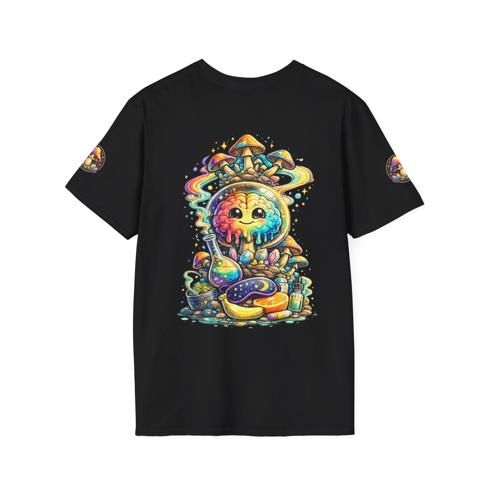 Psychedelic Mushroom Art T-Shirt — Colorful Cute Shroom Graphic Tee