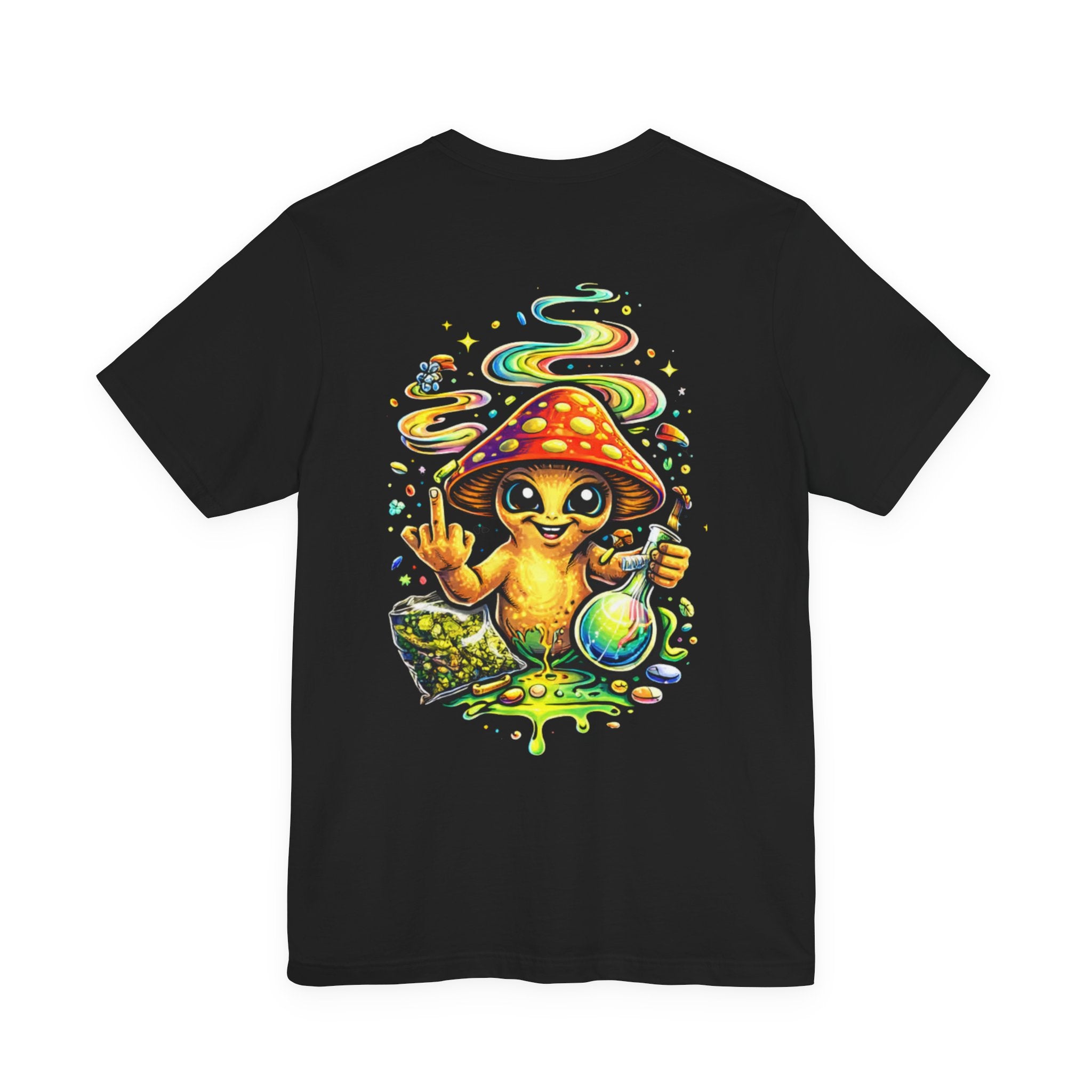 Psychedelic Mushroom Tee - 'Harm Reduction Project' Graphic T-Shirt