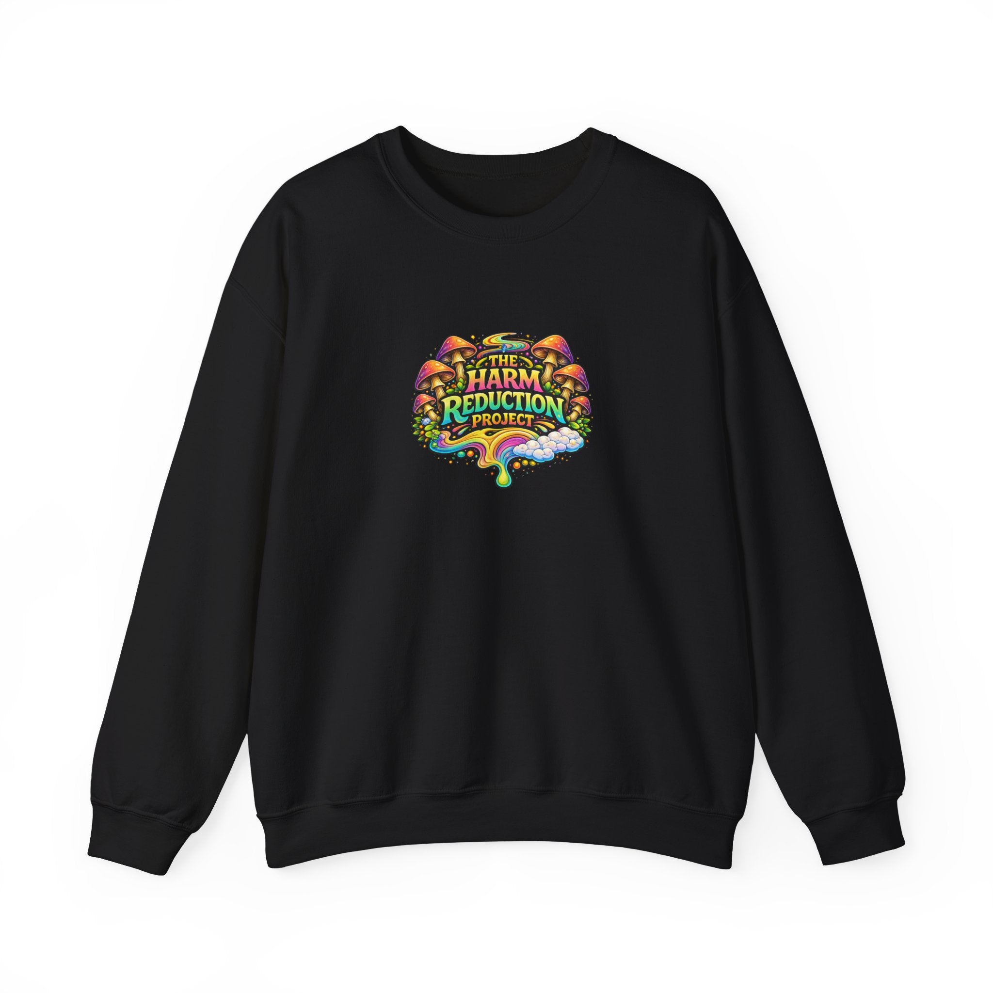 Psychedelic Mushroom Brain Sweatshirt — Harm Reduction Project Graphic Crewneck