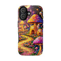 Mushroom Village Phone Case — Colorful Fantasy Tough Case