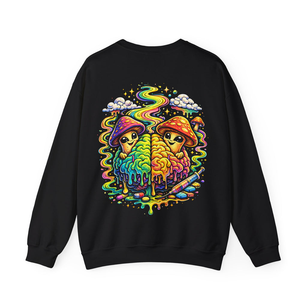 Psychedelic Mushroom Brain Sweatshirt — Harm Reduction Project Graphic Crewneck