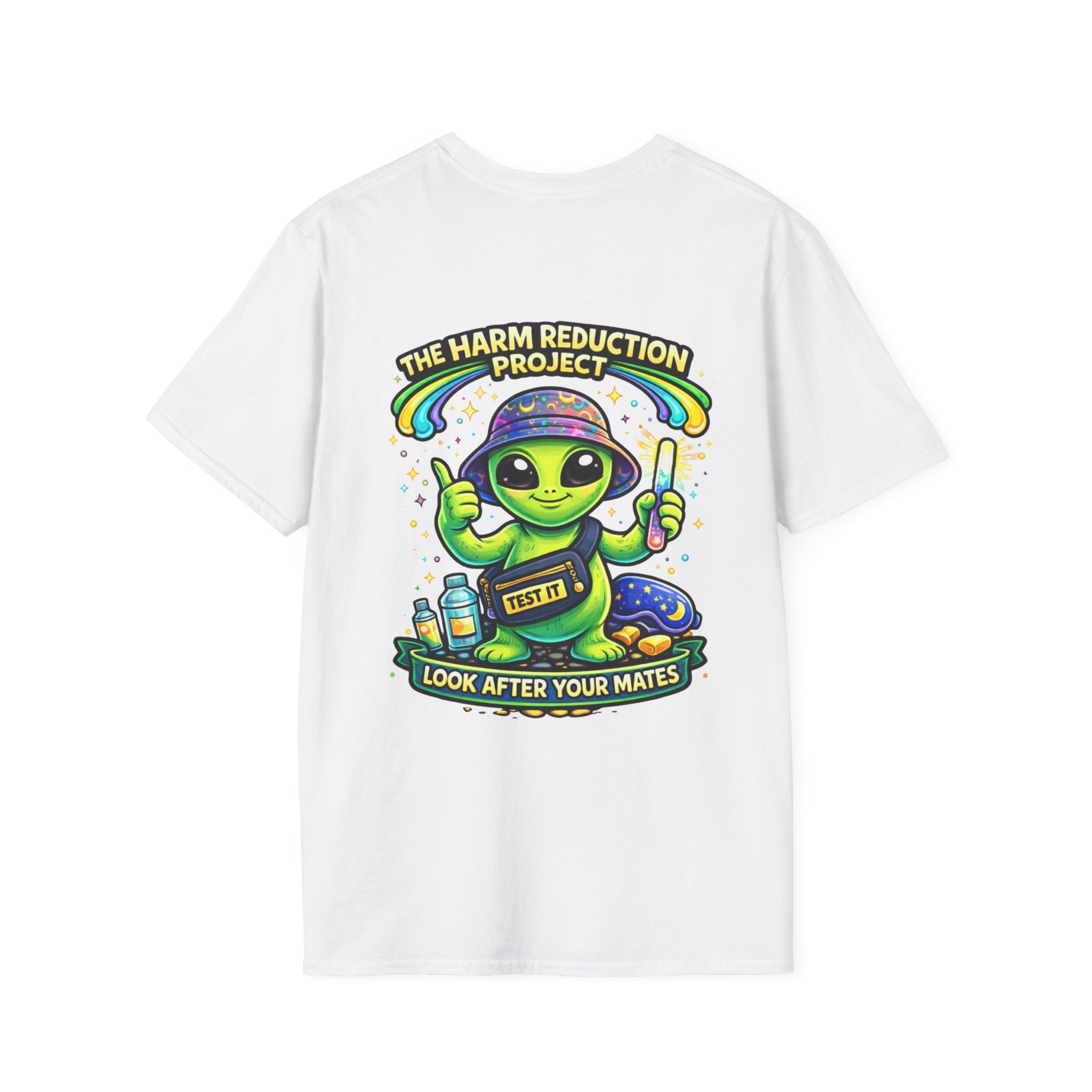 The Harm Reduction Project -Alien Look After Your Mates Tee