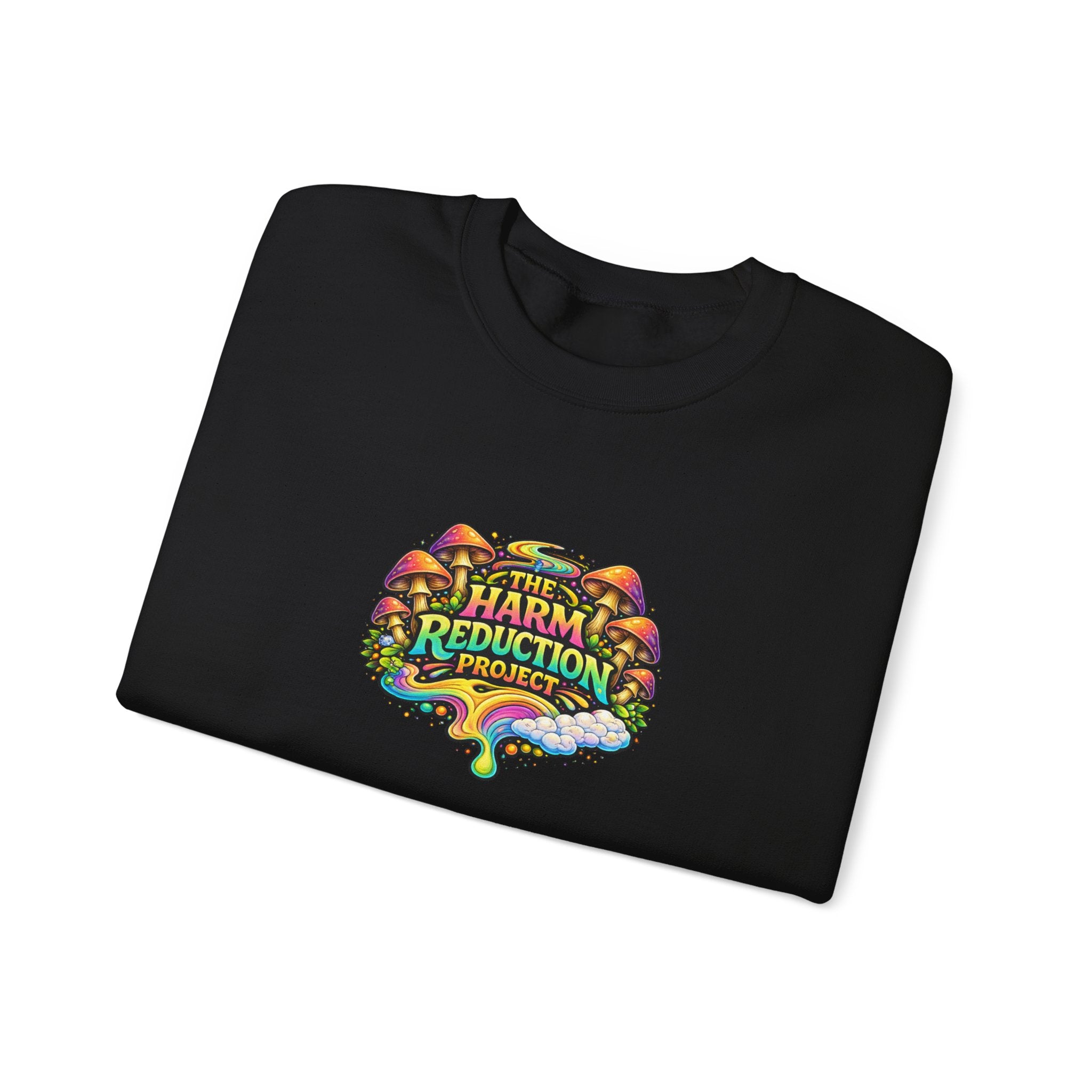 Psychedelic Mushroom Brain Sweatshirt — Harm Reduction Project Graphic Crewneck