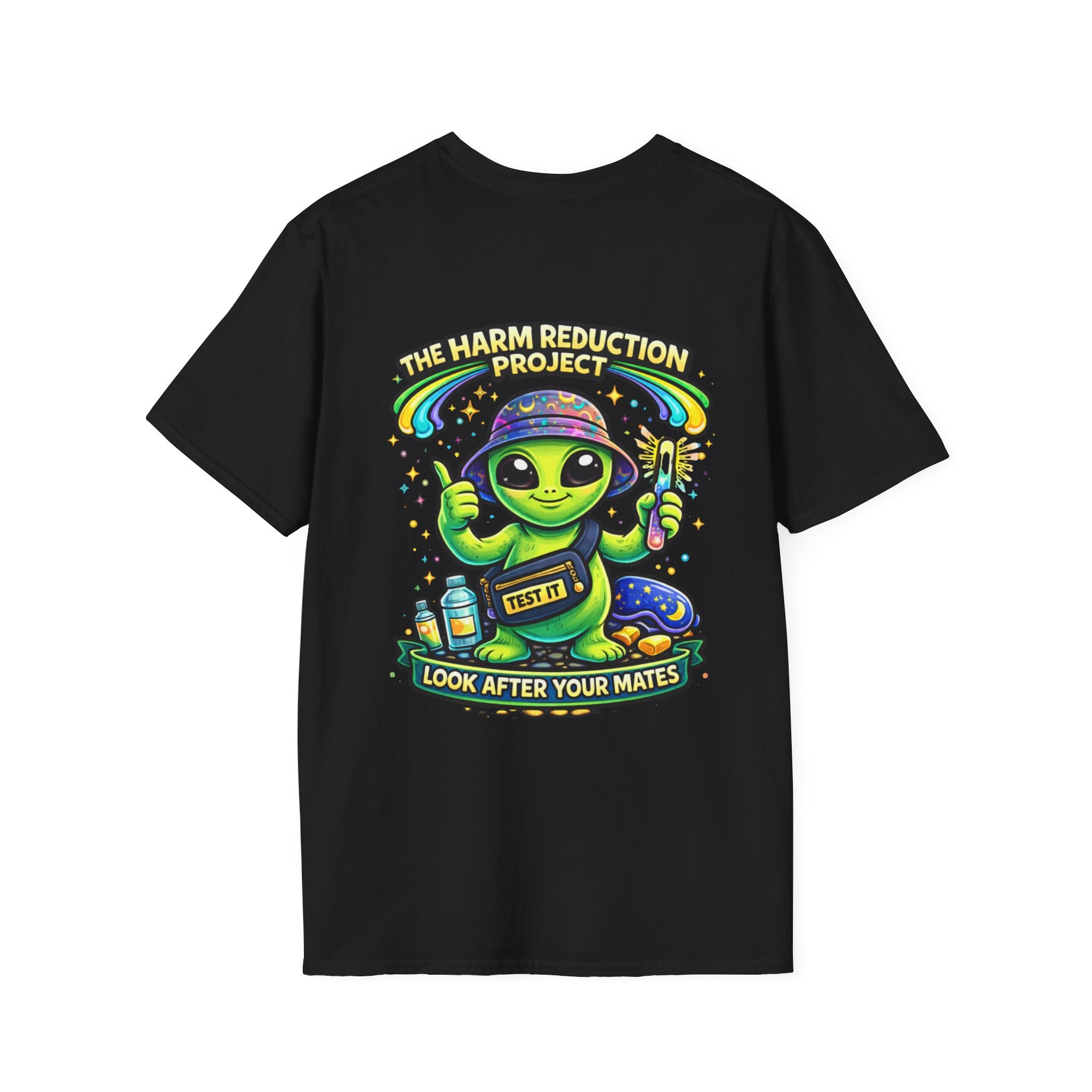 The Harm Reduction Project -Alien Look After Your Mates Tee