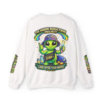 Harm Reduction Alien Crewneck Sweatshirt — "Look After Your Mates" Graphic