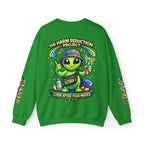 Harm Reduction Alien Crewneck Sweatshirt — "Look After Your Mates" Graphic